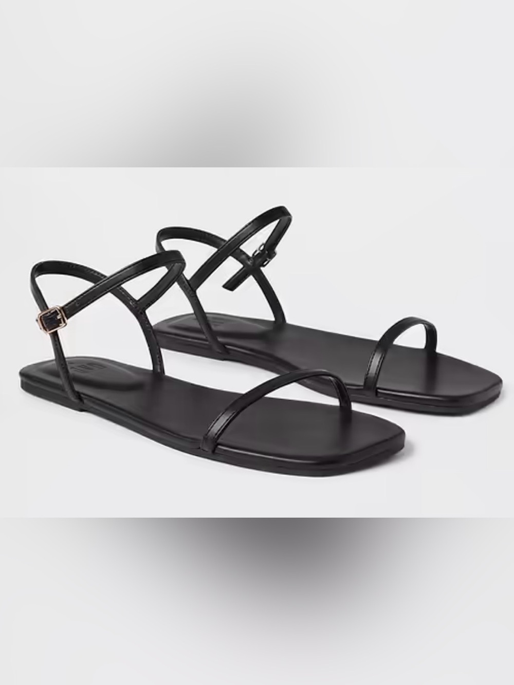 Gap Black Slim-Strap Flat Sandals